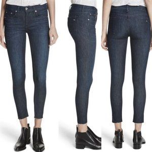 Rag & Bone Skinny Ankle Raw Hem Jean, Tonal River